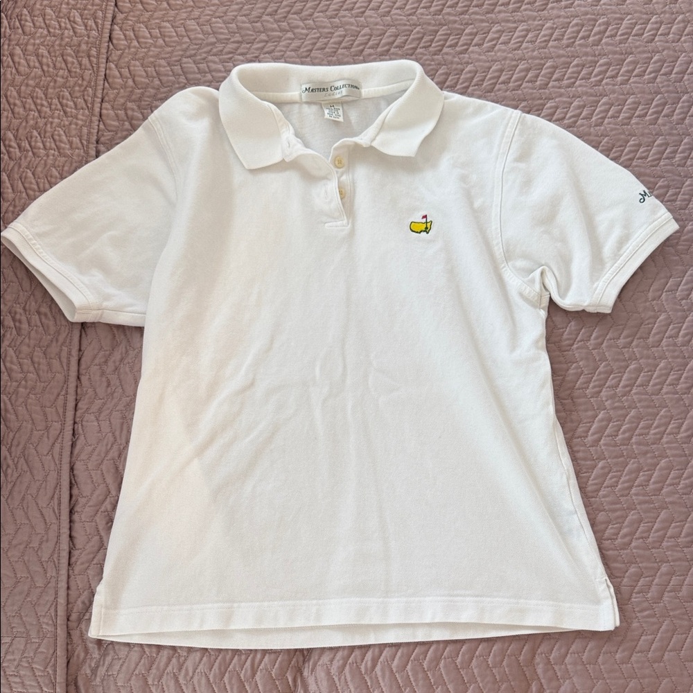 Masters White Ladies Polo Shirt with Embroidered Logo Medium